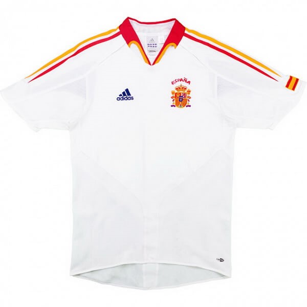 Tailandia Camiseta España Replica Segunda Ropa Retro 2004 2006 Blanco